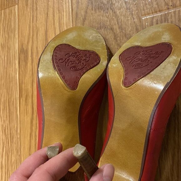 Naughty Monkey Red and White Heels - Picture 10 of 12